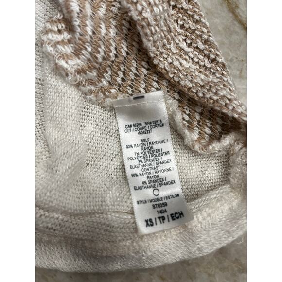 NEW Splendid Knit Tank Top | Cream Textured Sleeveless | XS - Picture 7 of 9